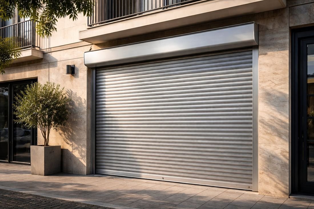 Persiana metálica de seguridad en local de Cambrils