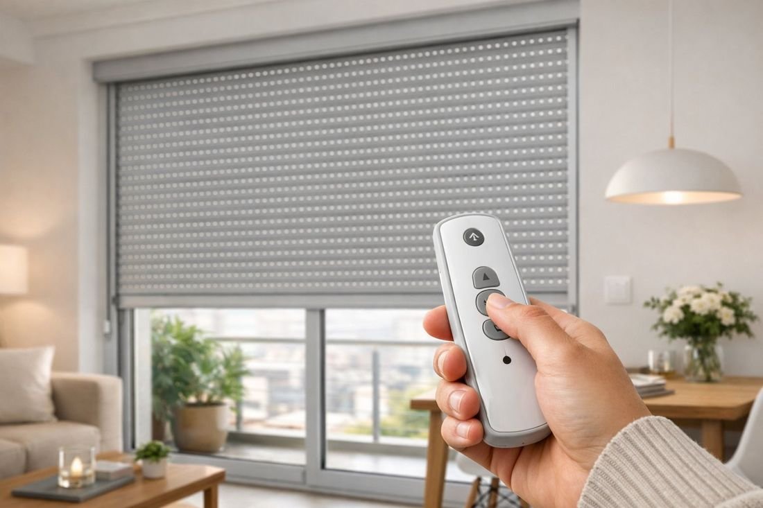 Control remoto de persiana motorizada en domicilio
